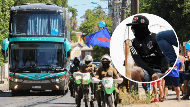 Bus de la U se retrasó en su llegada al Estadio Monumental por hostigamiento de hinchas albos