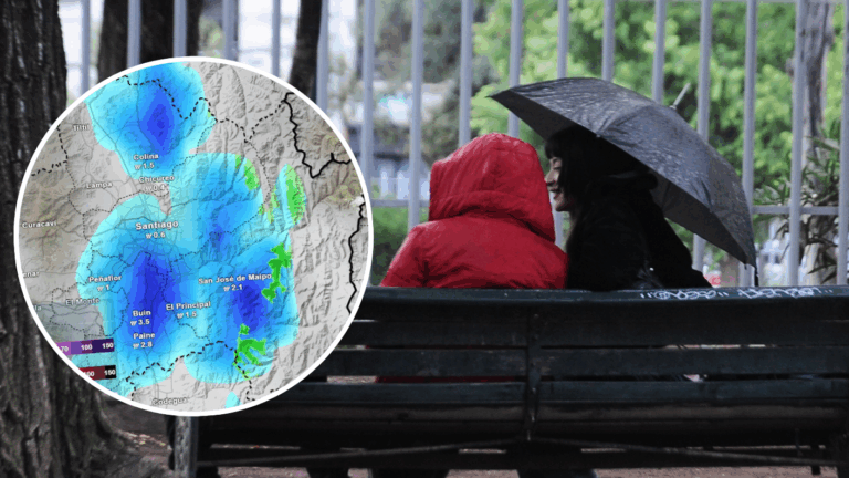 Anuncian posibles chubascos para sectores de la RM y tormentas eléctricas 4 regiones