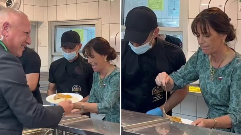 María Pía Adriasola en su primer día en La Moneda: Primera Dama sirvió almuerzos a funcionarios