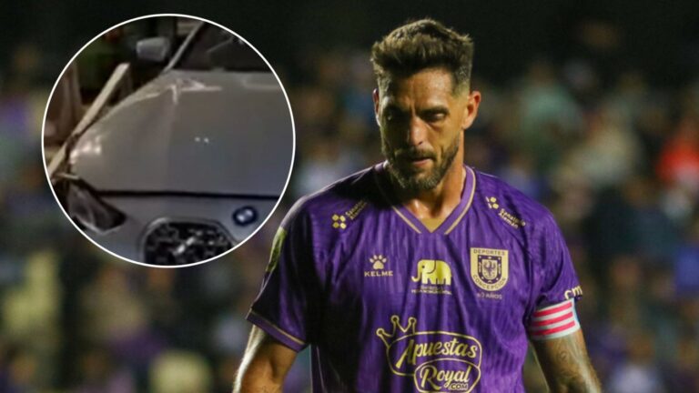 Delincuentes lo chocaron: Así quedó el auto robado a futbolistas de Deportes Concepción