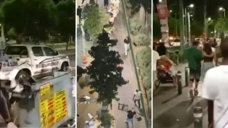 VIDEO | 5 inspectores heridos por ambulantes en Estación Central: Arrojaron un cilindro de gas