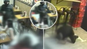 Estación Central: Revelan registros inéditos del momento exacto en que funcionario PDI frustró robo en local de comida