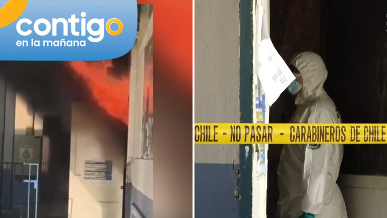 VIDEO | Encapuchados provocaron incendio en Liceo Lastarria tras lanzar bombas molotov