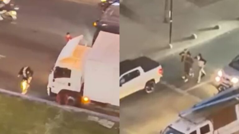 VIDEO | Carabineros de día libre frustran robo de camión tras persecución en la Alameda