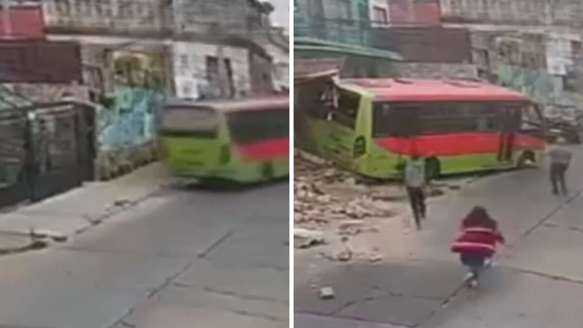 VIDEO | Chofer de micro se descompensó y chocó contra casa en Valparaíso: Se reportan 7 heridos