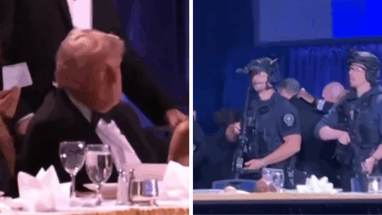 VIDEO | Evacúan a Donald Trump tras disparos en cena con corresponsales en la Casa Blanca