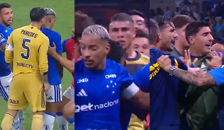 Burlas, insultos y empujones: Cruzeiro y Boca dejaron bochornoso final en partido por Libertadores
