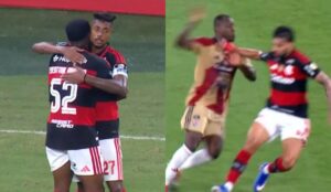 Reclamaron un manotazo: Bruno Henrique anotó para el Flamengo en medio de protestas del DIM