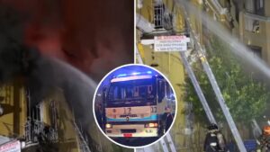 Incendio en cité de Santiago Centro: Mujer se lanzó al vacío y cayó sobre un funcionario que combatía la emergencia