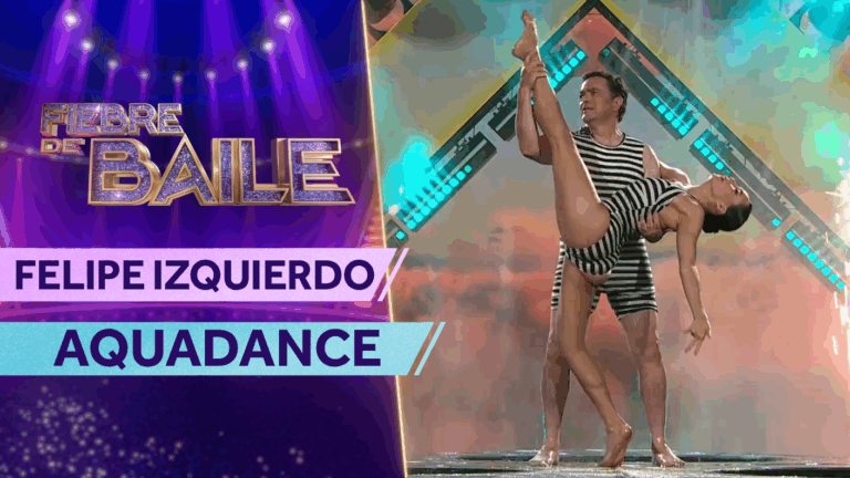 ¡Un espectáculo único! Felipe Izquierdo debutó con un impactante baile en el aquadance
