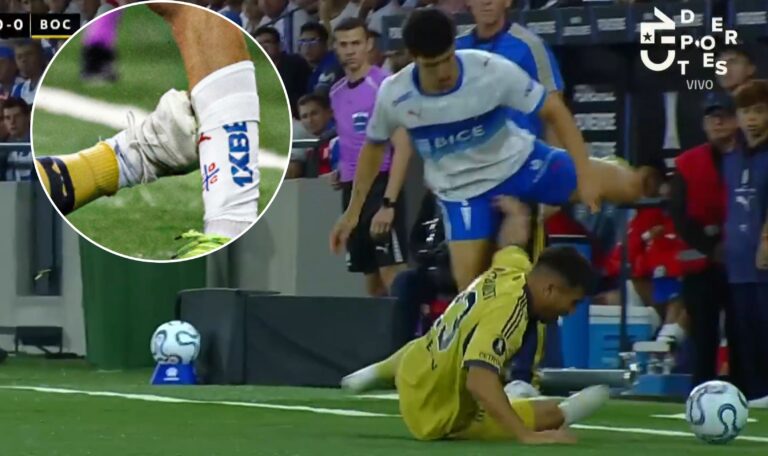 Ni siquiera fue amarilla: El brutal planchazo que defensa de Boca que quedó sin sanción ante la UC