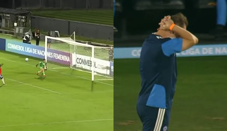 ¡Para tomarse la cabeza! El palo impidió a Camila Sáez marcar para Chile ante Uruguay