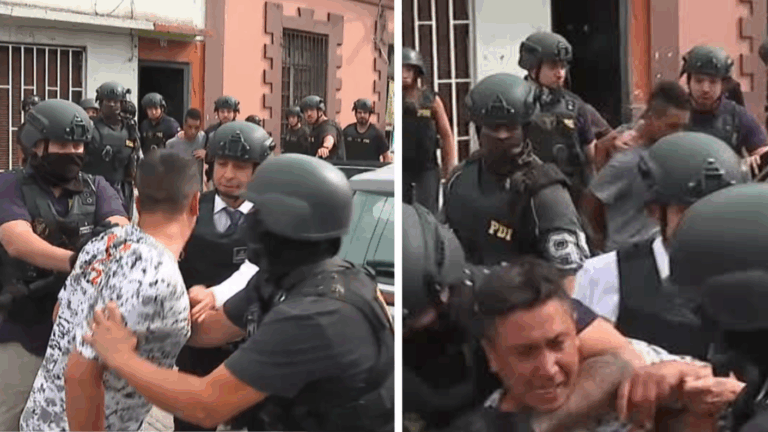 VIDEO | Lo tuvieron que retener: Esposo de mujer asesinada se abalanzó contra vecino detenido en Santiago