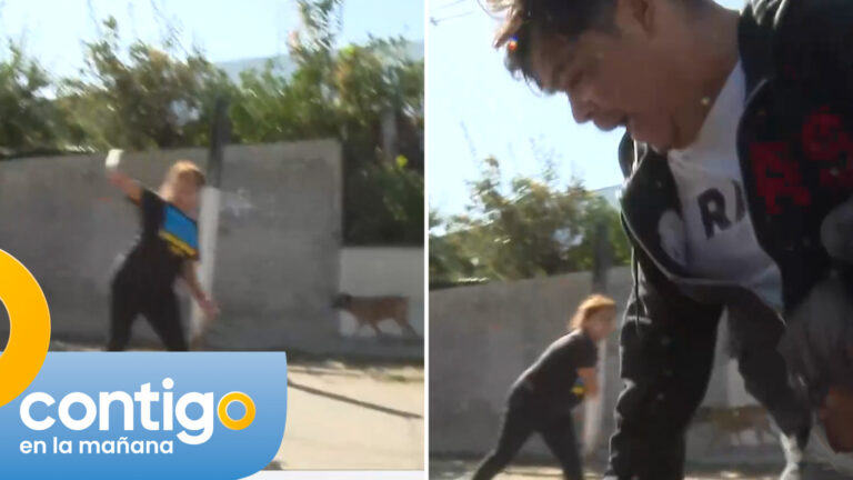 Fue captado en vivo: Sujeto intentó agredir a camarógrafo de matinal de Chilevisión durante operativo en Peñalolen