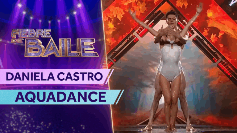 ¡Realizó un fish moment! Dani Castro se lució en su debut del aquadance con sorprendente movimiento
