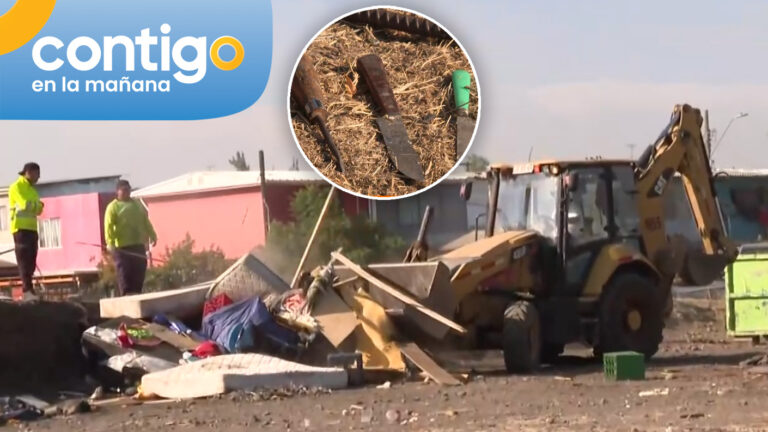 Encuentran armas durante retiro de rucos en Pedro Aguirre Cerda: Dos personas fueron detenidas