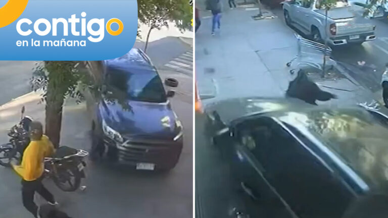 Peatones se salvaron de milagro: Impactante registro muestra a conductora perdiendo el control de su vehículo