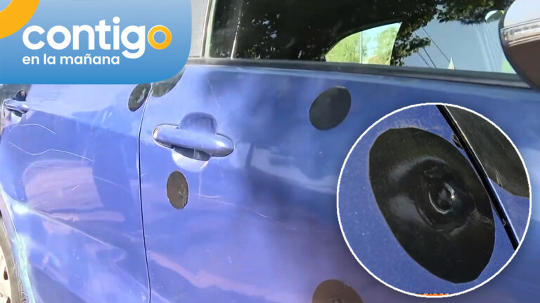 ¿Eran impactos de bala? Vehículo causó intriga en Contigo en la Mañana por extrañas pegatinas