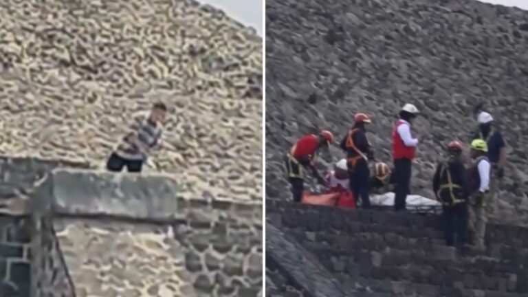Video muestra momento exacto en que se produjo ataque a turistas en las pirámides de Teotihuacán en México
