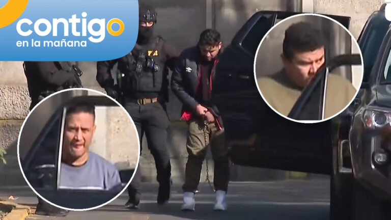 Esposados de manos y pies: Trasladan a detenidos por secuestro de empresario en San Miguel al Centro de Justicia