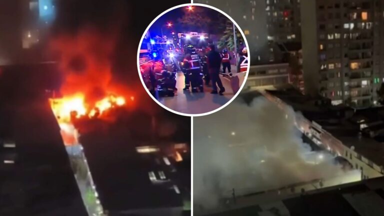 Incendio estructural afectó a cité en Santiago Centro: Hubo cerca de 200 evacuados y al menos 9 viviendas afectadas