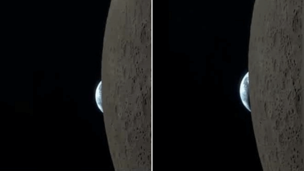 Grabó con celular: Astronauta de Artemis II revela inédito registro de la puesta de la Tierra en la Luna