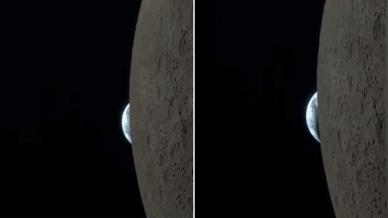 Grabó con celular: Astronauta de Artemis II revela inédito registro de la puesta de la Tierra en la Luna