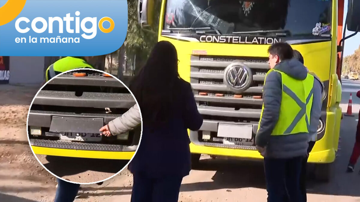 Camión fue detectado con sistema de ocultamiento y adulteración de patente: Fue sacado de circulación