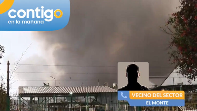 Vecino de El Monte preocupado por nube tóxica que afecta a la comuna tras incendio: “El aire está súper pesado”