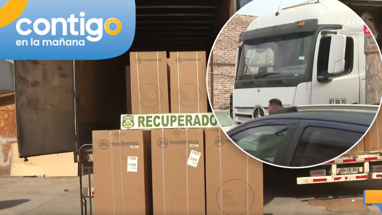 Operativo por robo de camión que contenía 100 refirgeradores en Lo Espejo