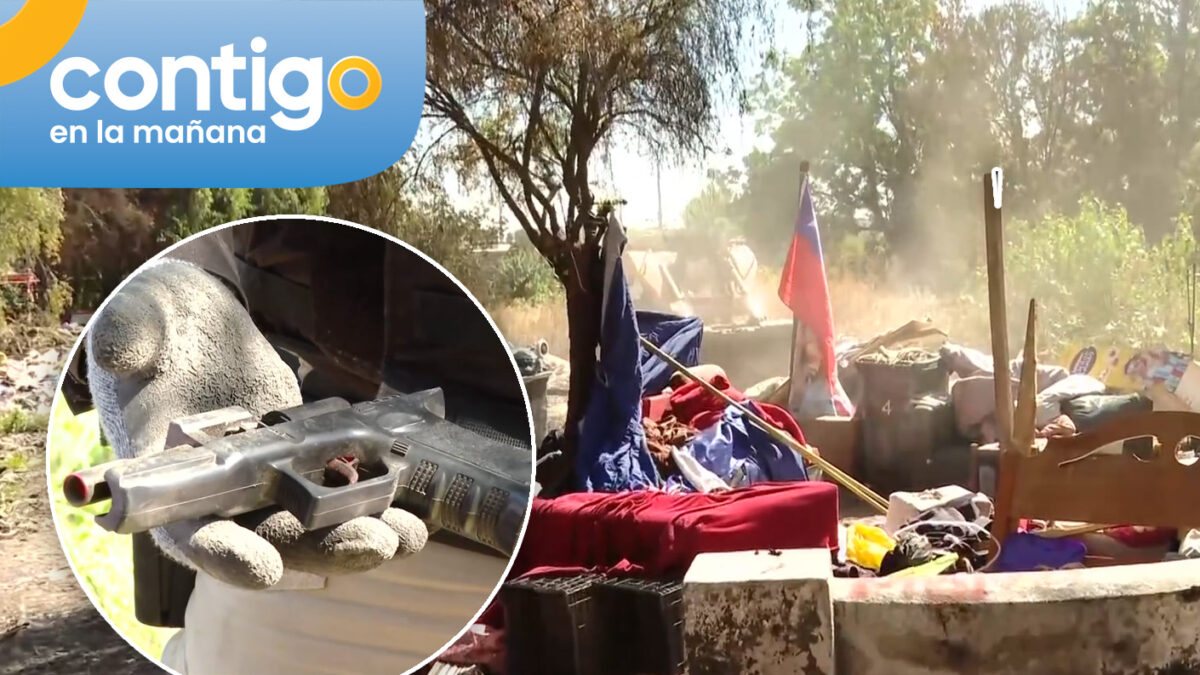 Encuentran armas de fuego y seis cuchillos al interior de rucos en Cerrillos