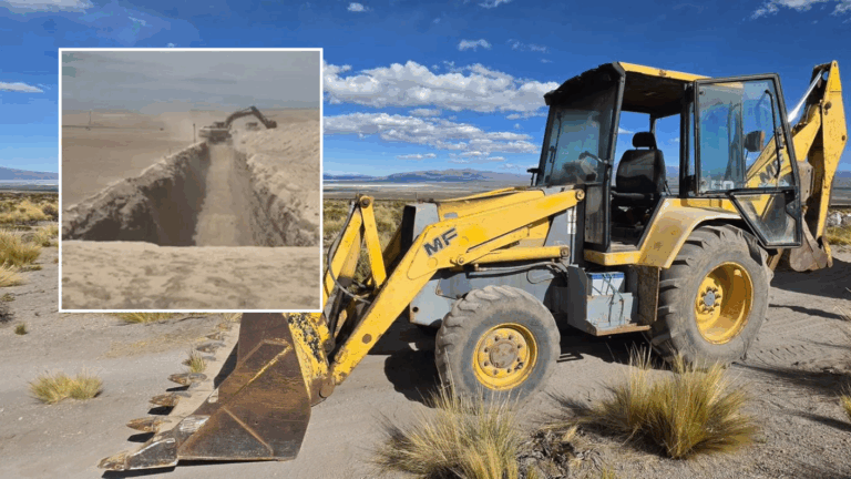 Dos personas de nacionalidad boliviana fueron detenidas por tapar zanja con retroexcavadora en Colchane