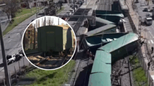 VIDEO | Preocupación en Biobío: Tren de carga descarriló dejando nueve carros afectados