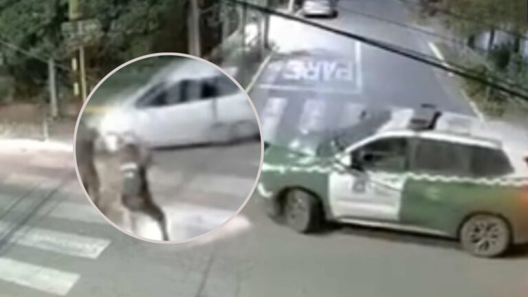 Cámaras de seguridad muestran momento exacto en que Carabineros dispara a delincuentes en asalto en San Fco. de Mostazal