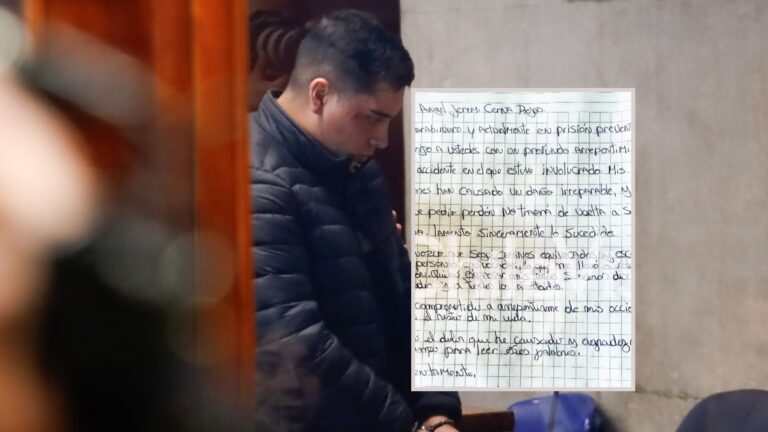Excarabinero detenido por fatal choque envía carta y su abogado acusa que actuó siguiendo órdenes