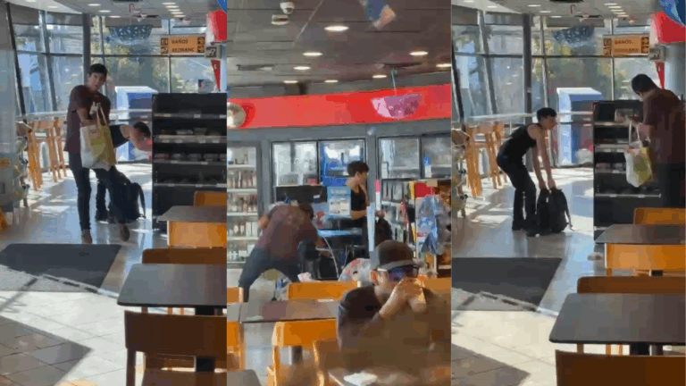 VIDEO | Uno ladró como perro: Graban descarado robo en servicentro de Maipú