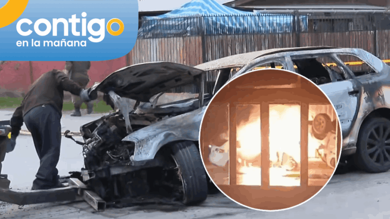 Auto que huía de una fiscalización chocó una camioneta, se incendió y derribó un poste en La Florida