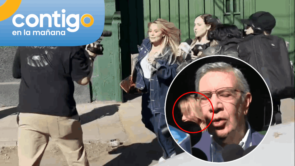 VIDEO | Cathy Barriga intentó huir de periodistas y cámaras mientras Joaquín Lavín hablaba de su hijo en la cárcel