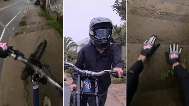 Con casco de $500 mil pesos: Ciclista se hizo viral tras sobrevivir a caída cerro abajo en Valparaíso