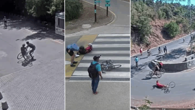 Más de 100 en un año: Compilado de videos alerta por accidentes de ciclistas en el Cerro San Cristóbal