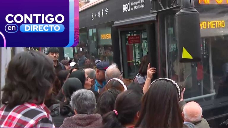 VIDEO | Paraderos llenos tras cierre parcial del Metro: Suspenden servicio en siete estaciones de la Línea 4