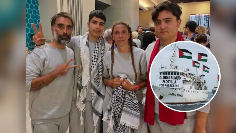 Liberaron a los cuatro chilenos de flotilla Sumud detenidos por Israel: Fueron deportados a Turquía
