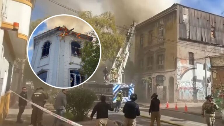 Incendio en Universidad Diego Portales: Bomberos combate el fuego en Facultad de Derecho en barrio República