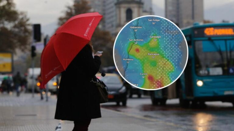 Sistema frontal en Santiago: Cuánto lloverá y qué día caerá más agua sobre la capital