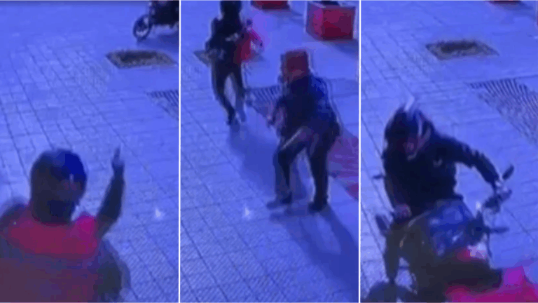 Motochorros balean a adulta mayor para robarle millonaria suma recién retirada de un banco en Santiago
