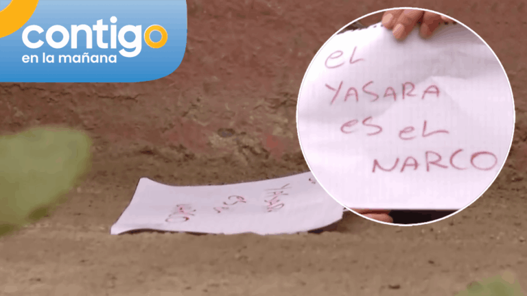 Matinal captó en vivo papel lanzado por vecinos que apuntaría al líder narco de blocks en Lo Espejo