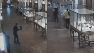 Revelan video inédito del robo al Museo del Louvre: Guardias de seguridad lo vieron todo