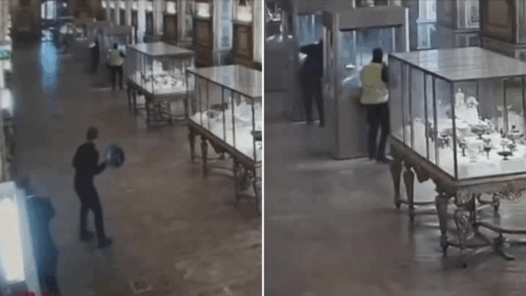 Revelan video inédito del robo al Museo del Louvre: Guardias de seguridad lo vieron todo