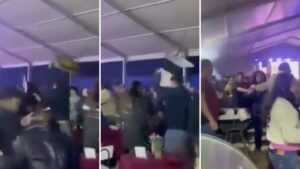 VIDEO | Se lanzaron hasta sillas: La masiva pelea que empañó fiesta costumbrista con niños en Yumbel