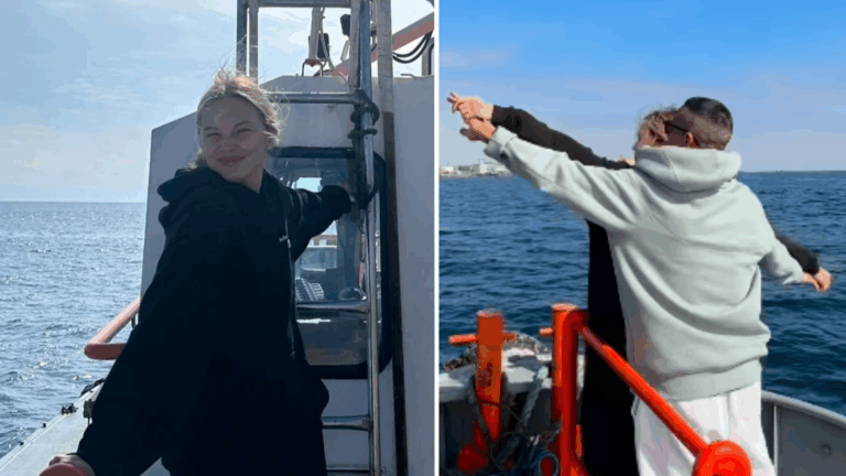 VIDEO | Alexis Sánchez sorprendió a Alexandra Litvinova con recorrido por costa de Tocopilla en barco